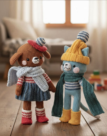 2-in-1 Amigurumi Dog & Cat Crochet Pattern