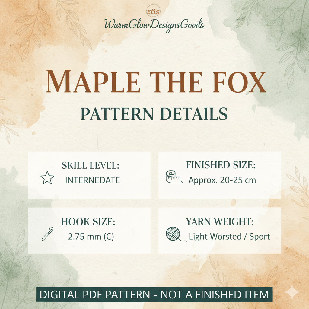 Maple Fox Crochet Pattern