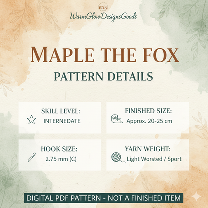 Maple Fox Crochet Pattern