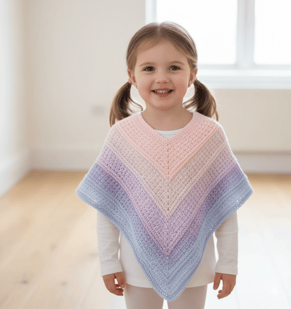 Kids Poncho Crochet Pattern
