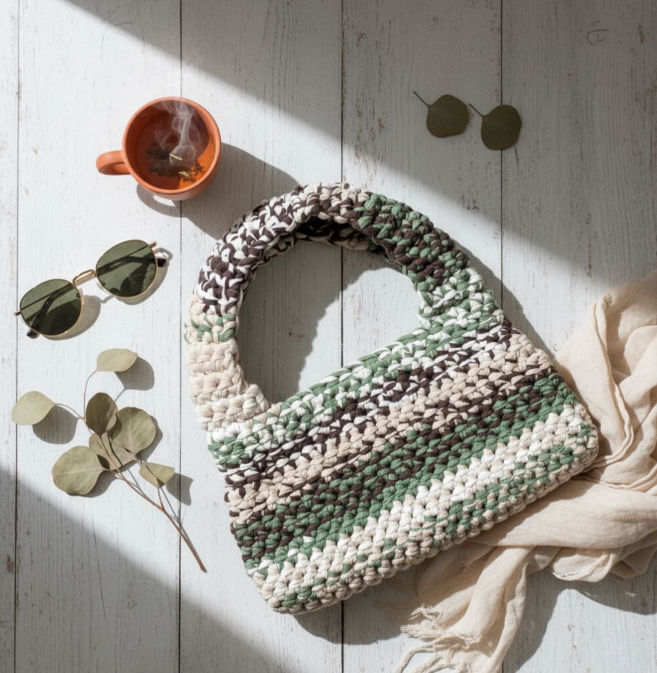 crochet shoulder bag