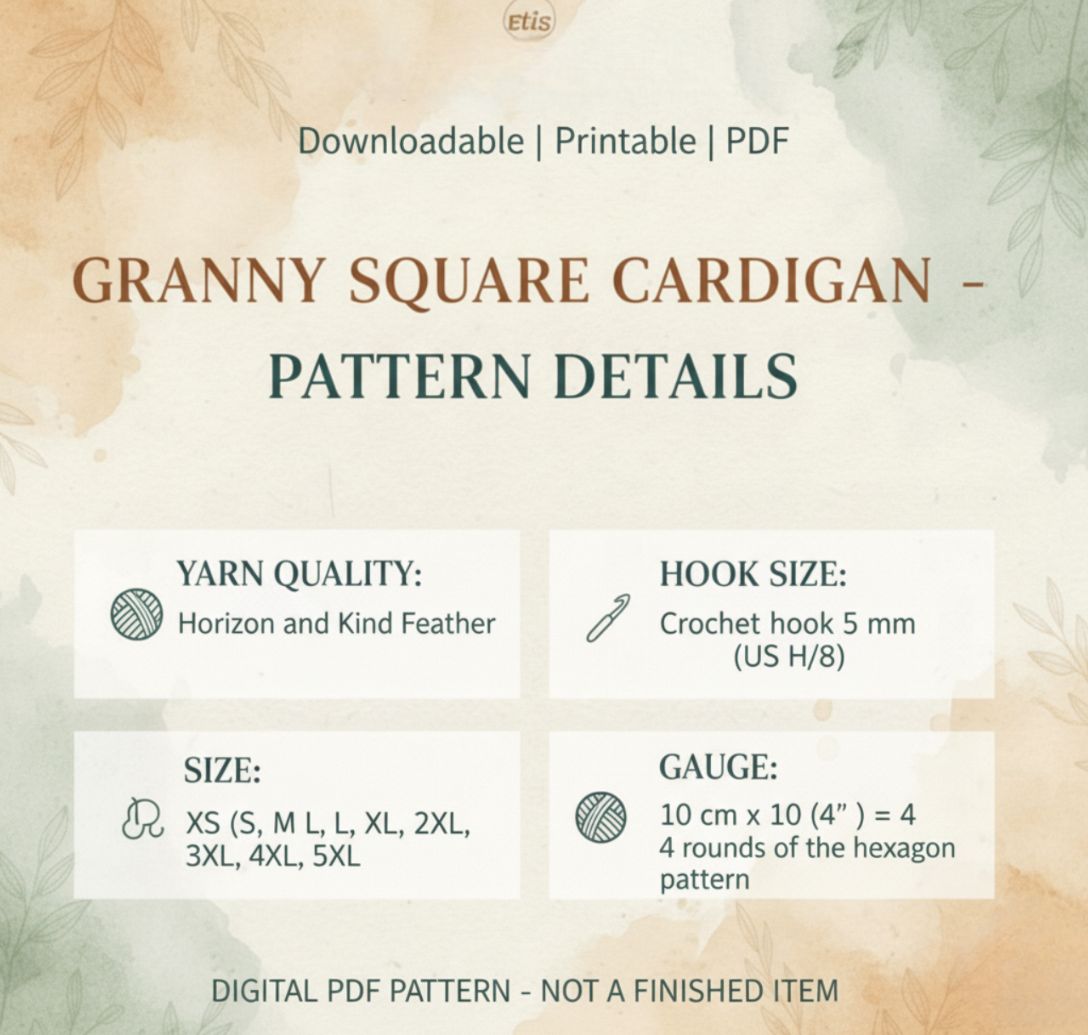 crochet hexagon cardigan