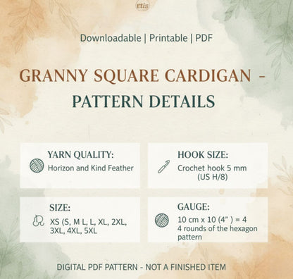crochet hexagon cardigan