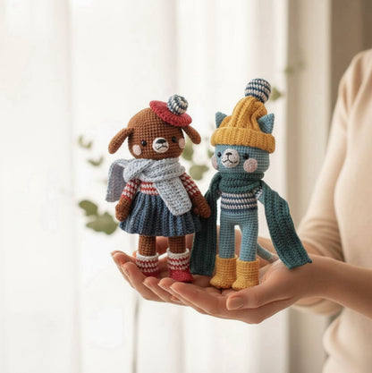 2-in-1 Amigurumi Dog & Cat Crochet Pattern