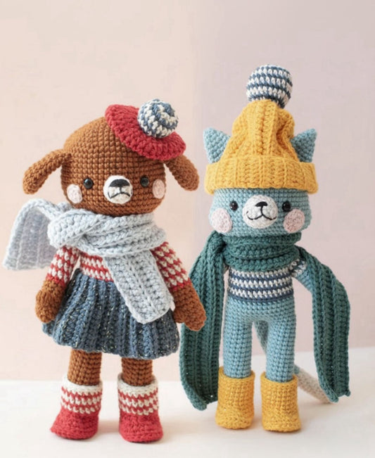 2-in-1 Amigurumi Dog & Cat Crochet Pattern