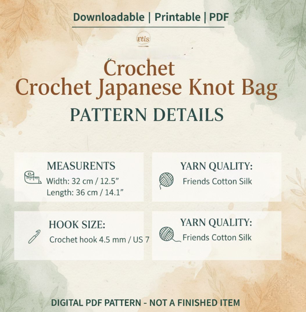 Crochet Japanese Wristlet Pattern